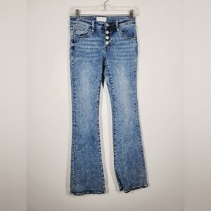 PETRA 153 Blue Denim Flare Jeans, Size 3/25